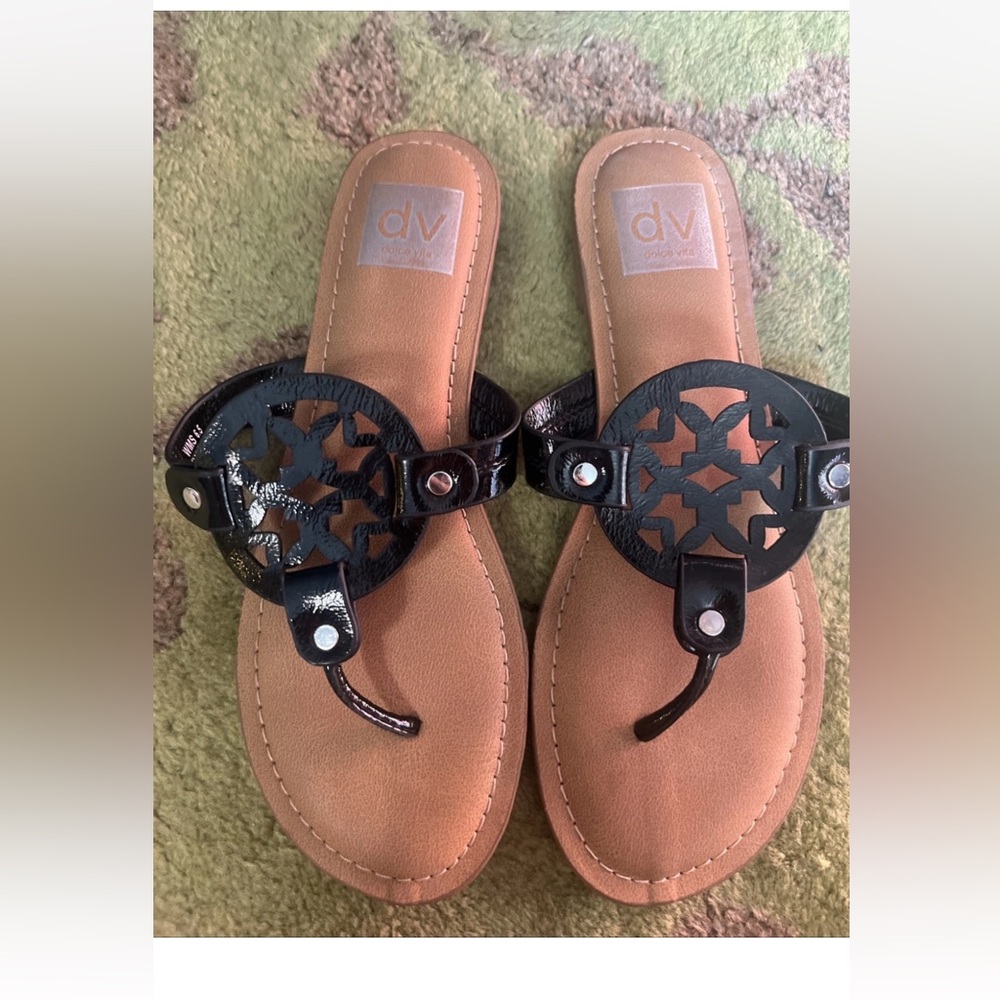 Dolce Vita Black and Tan Sandals